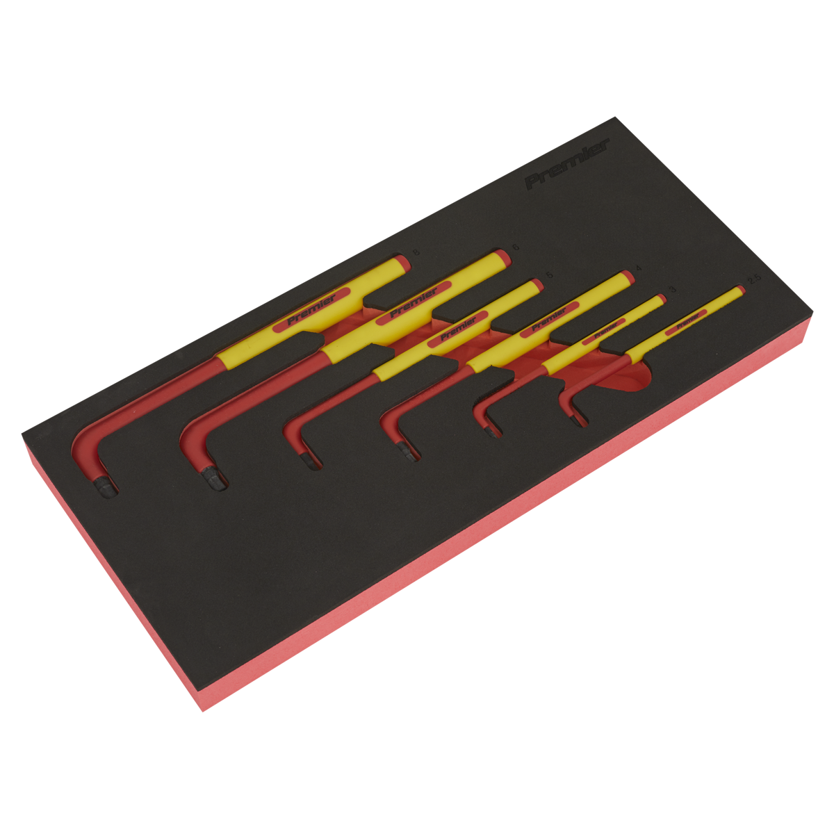 Premier Insulated Hex Key Set with Tool Tray 6pc - VDE Approved