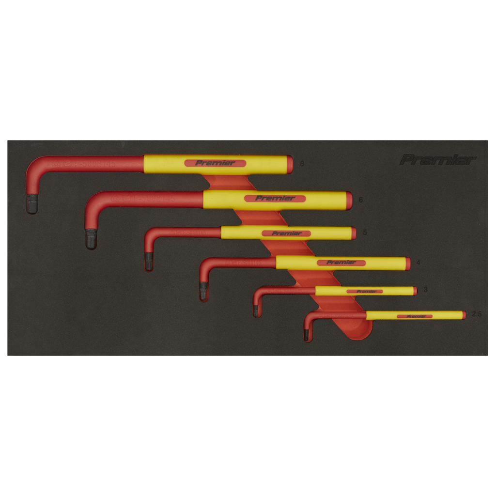Premier Insulated Hex Key Set with Tool Tray 6pc - VDE Appro