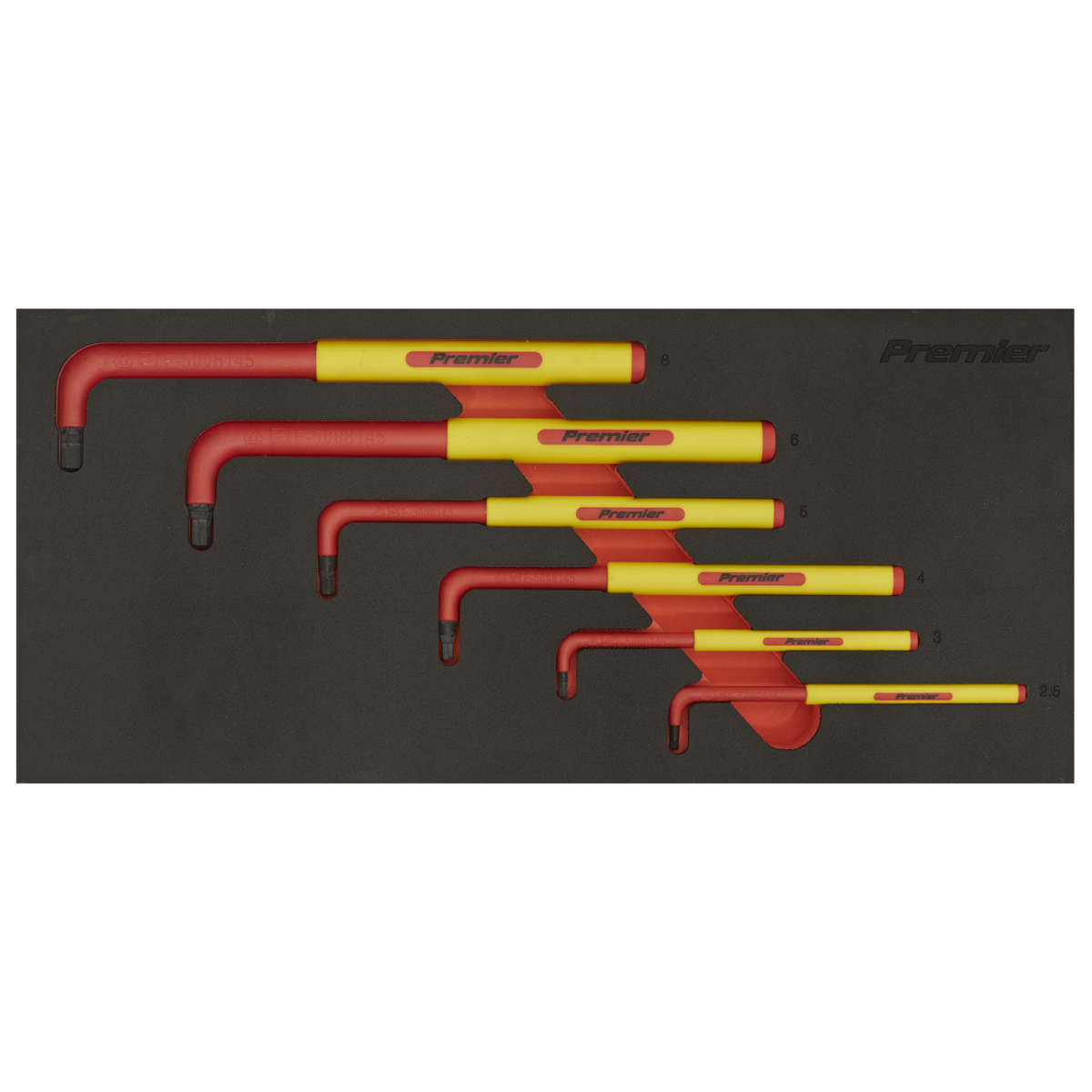 Premier Insulated Hex Key Set with Tool Tray 6pc - VDE Appro