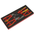 Premier Insulated Pliers Set with Tool Tray 4pc - VDE Approv