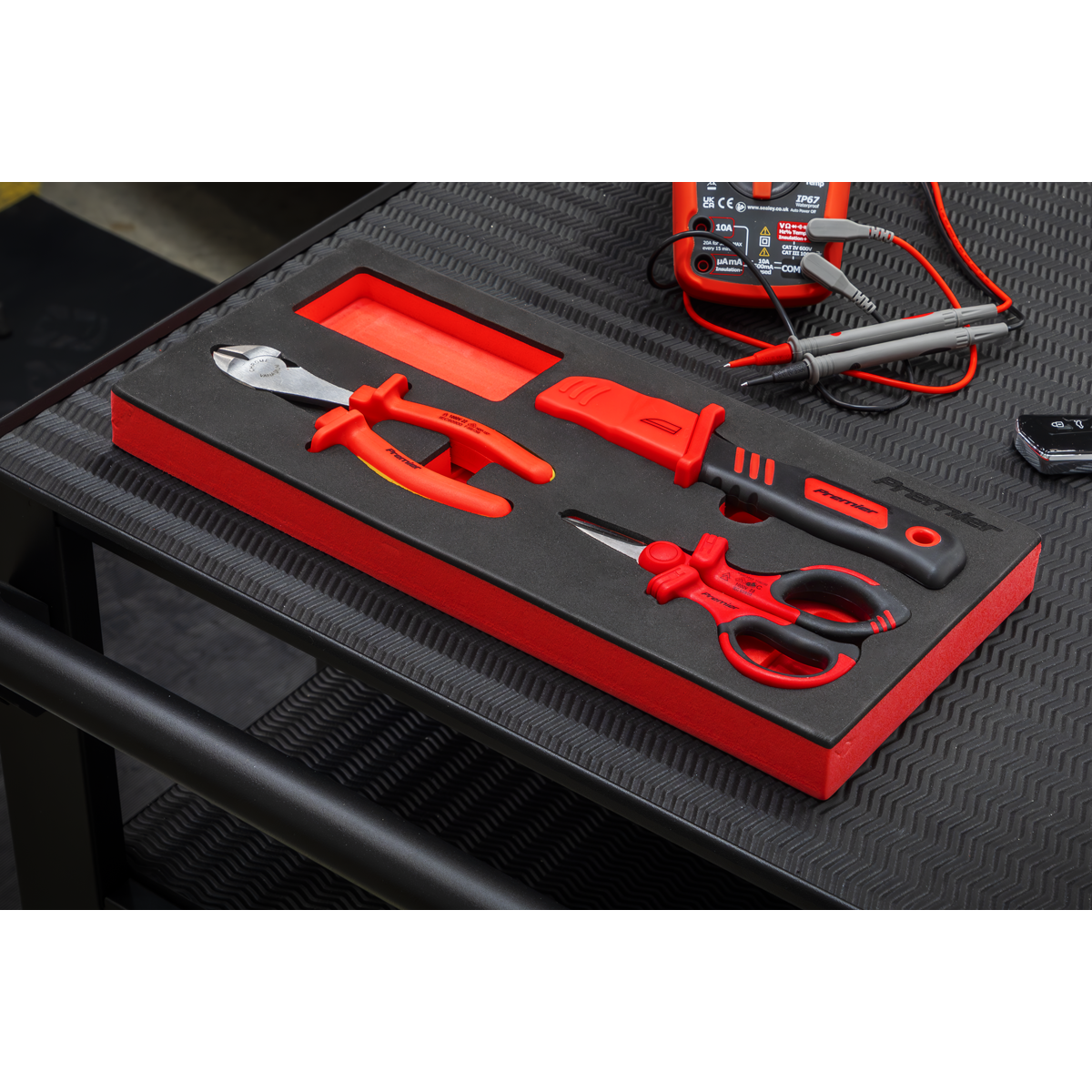 Premier Insulated Cutting Set with Tool Tray 3pc - VDE Appro