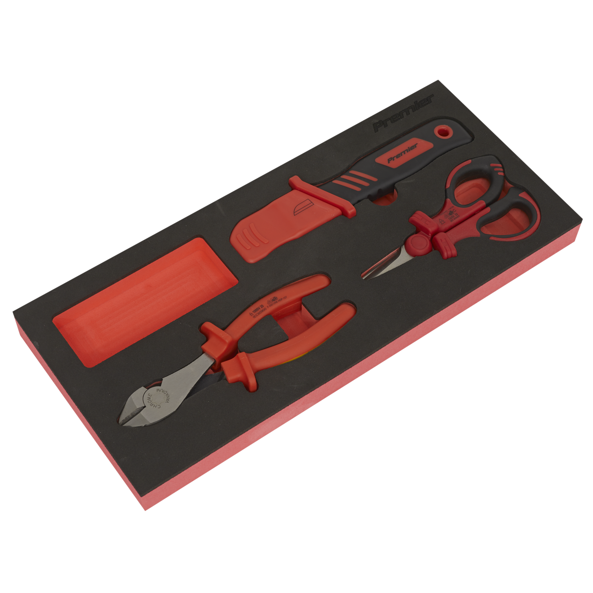 Premier Insulated Cutting Set with Tool Tray 3pc - VDE Approved
