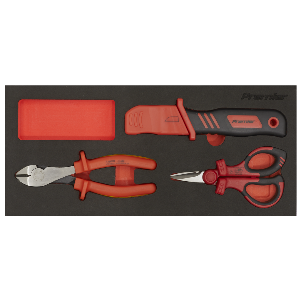 Premier Insulated Cutting Set with Tool Tray 3pc - VDE Appro