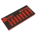 Premier Insulated Socket Set with Tool Tray 1/2"Sq Drive 10p