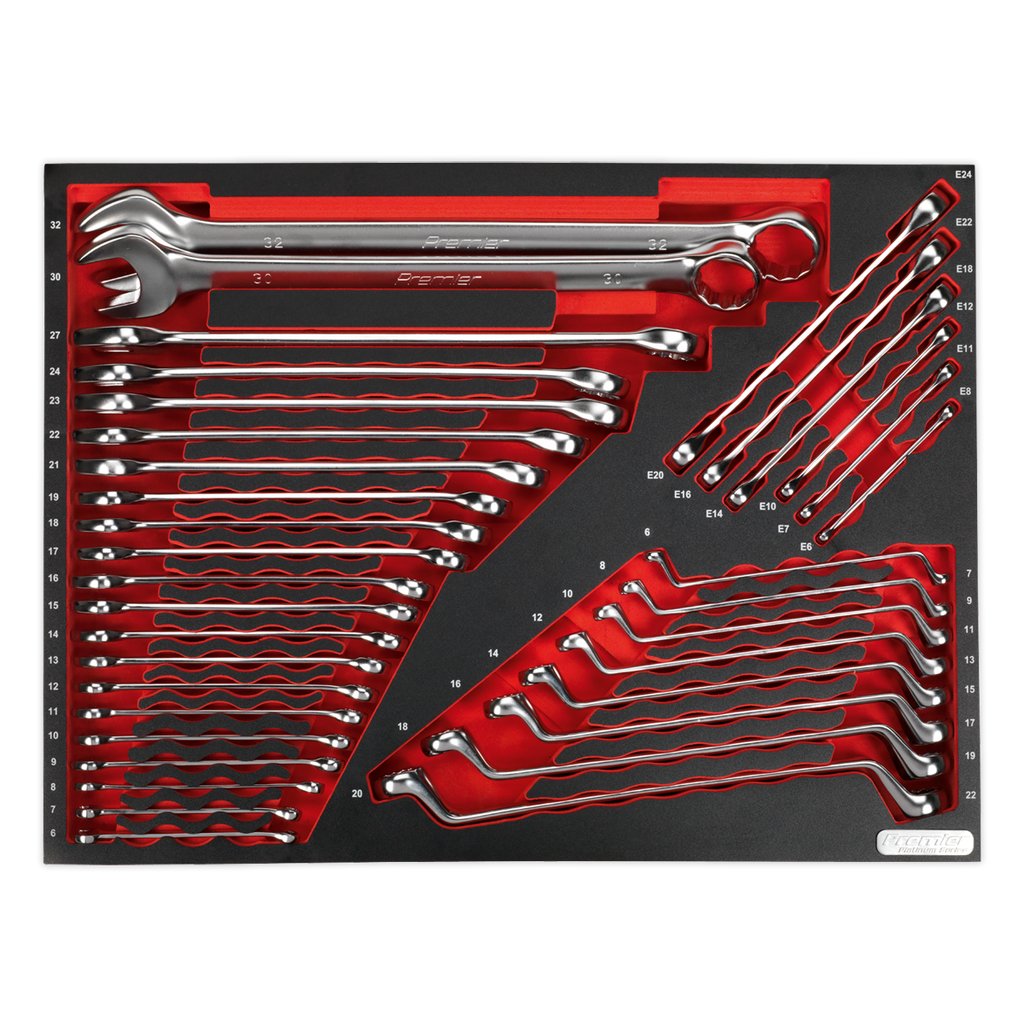 Premier Platinum Spanner Set with Tool Tray 35pc