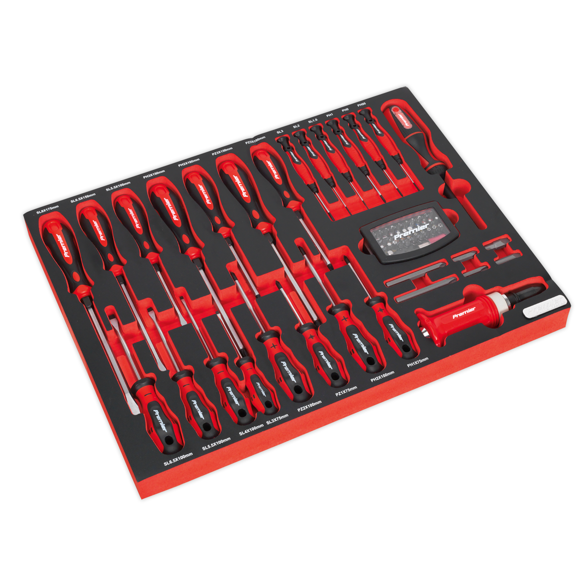 Premier Tool Tray with Screwdriver Set 72pc