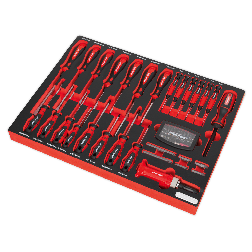 Premier Tool Tray with Screwdriver Set 72pc