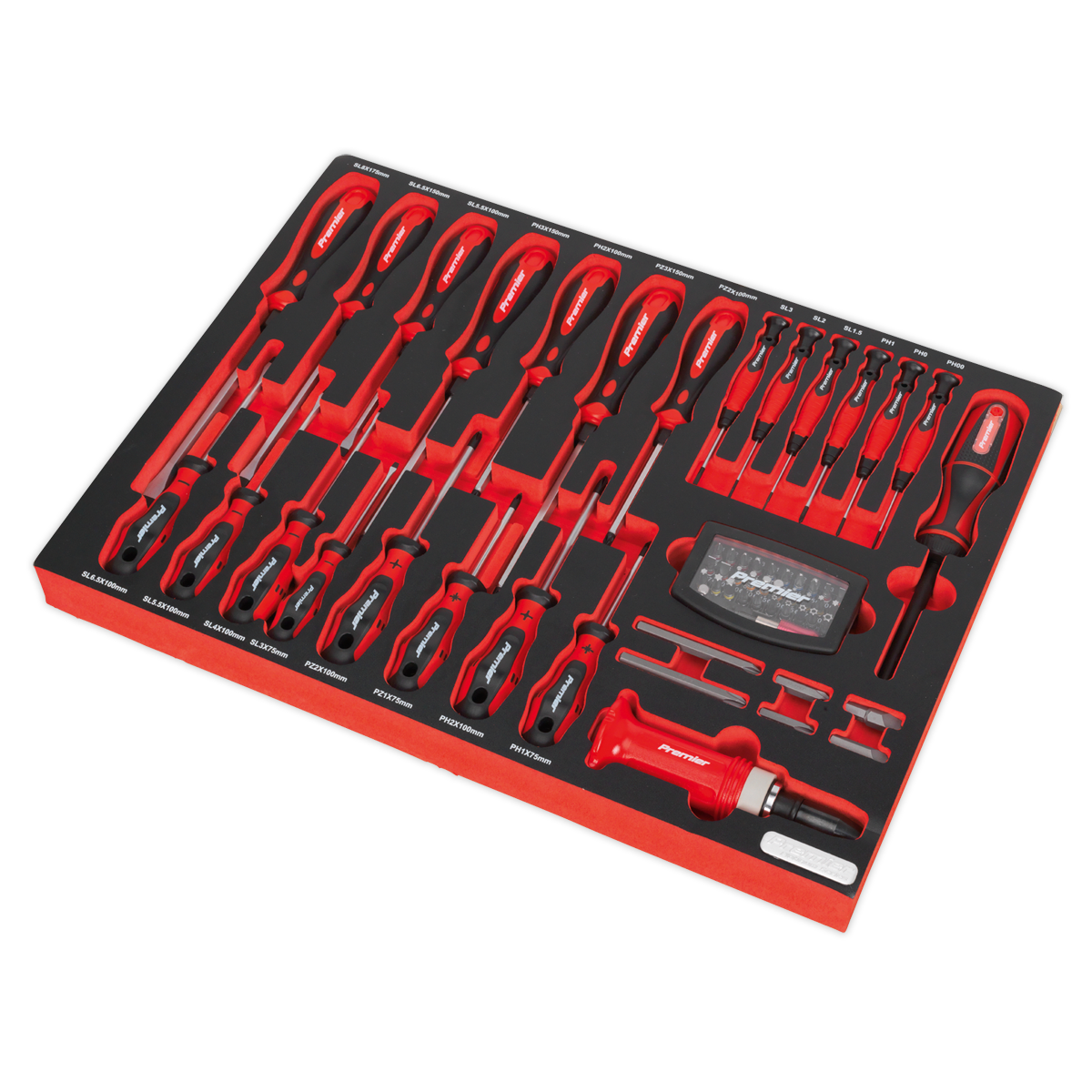 Premier Platinum Screwdriver Set with Tool Tray 72pc