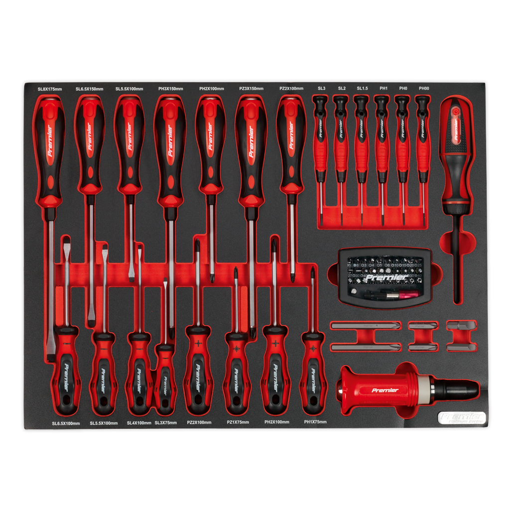 Premier Tool Tray with Screwdriver Set 72pc