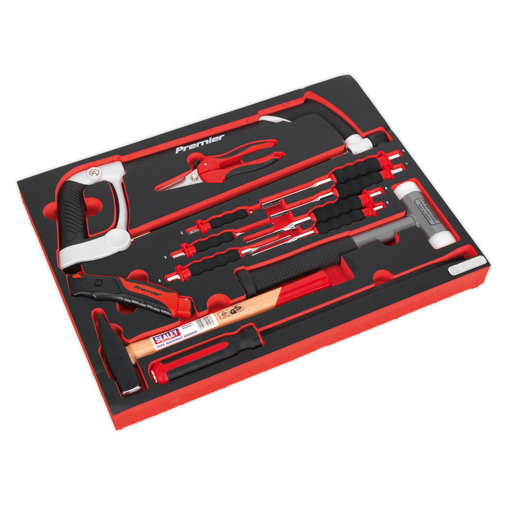 Premier Platinum Hacksaw, Hammers & Punch Kit with Tool Tray