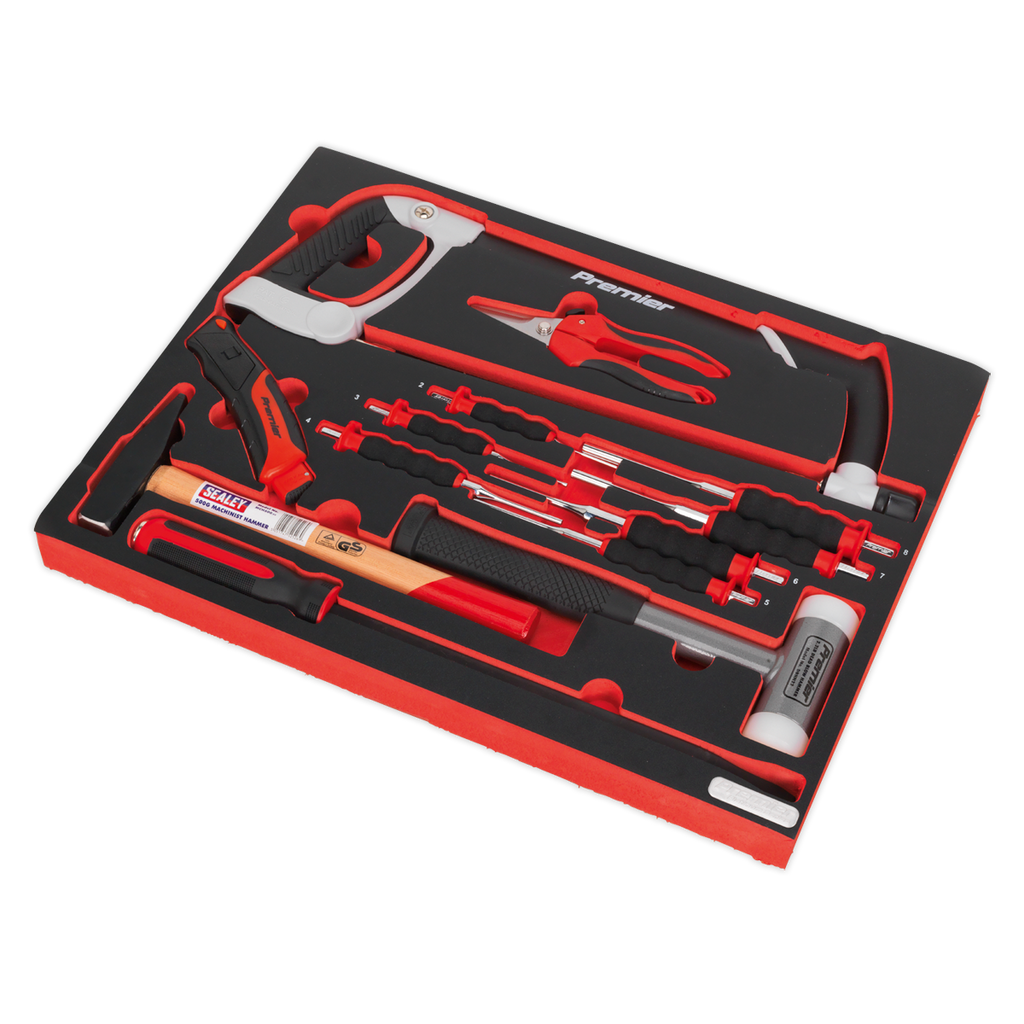 Premier Platinum Hacksaw, Hammers & Punch Kit with Tool Tray