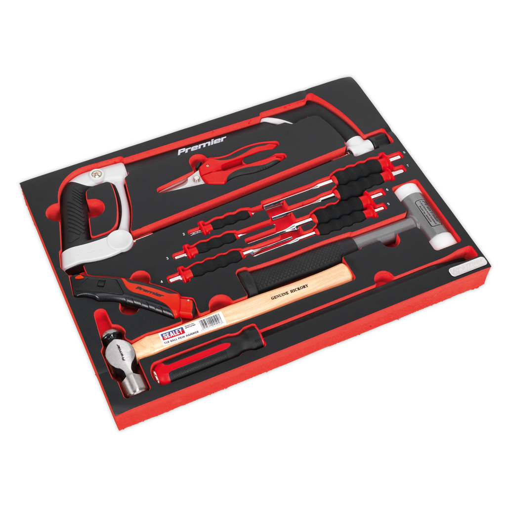 Premier Tool Tray with Hacksaw, Hammers & Punches 13pc