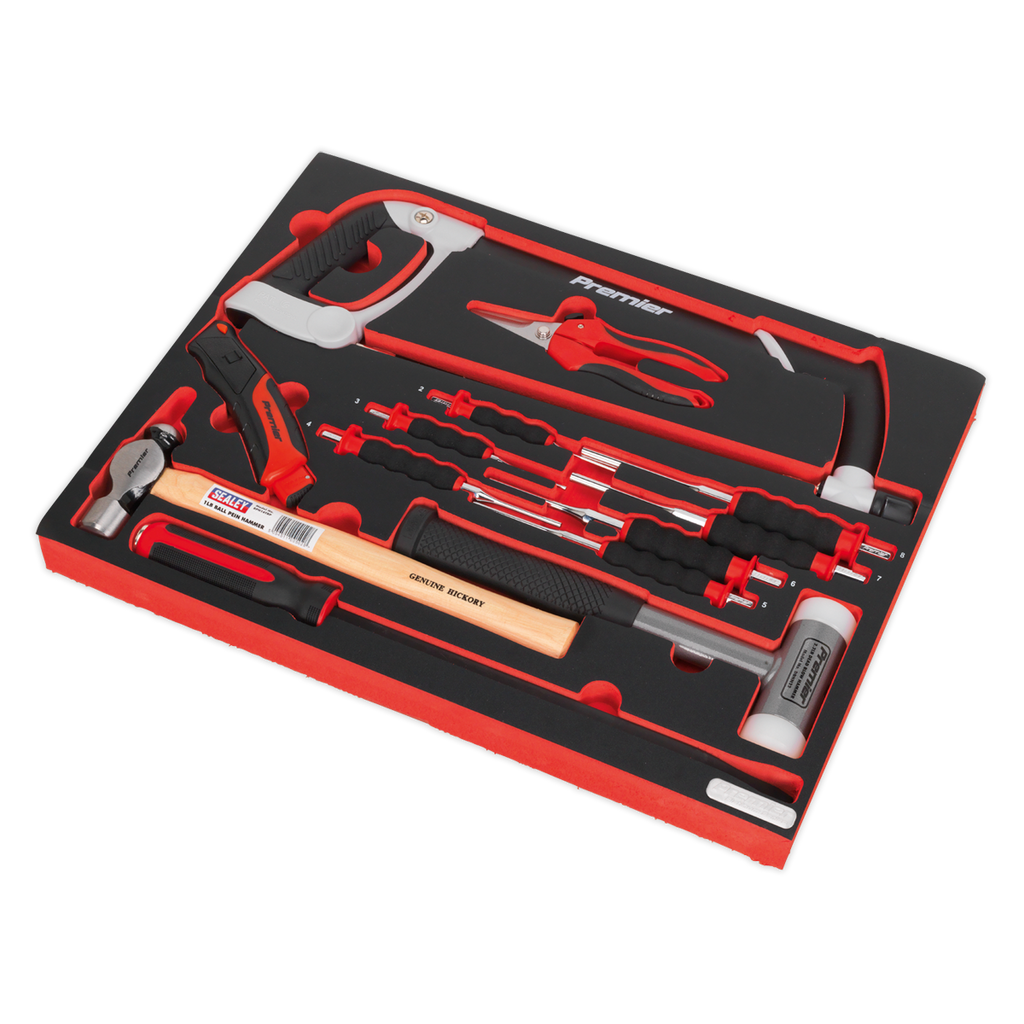 Premier Tool Tray with Hacksaw, Hammers & Punches 13pc
