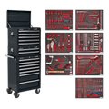 Superline PRO® Tool Chest Combination 14 Drawer with 446pc Tool Kit - Black