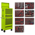 Superline PRO® Tool Chest Combination 14 Drawer with 446pc Tool Kit - Green