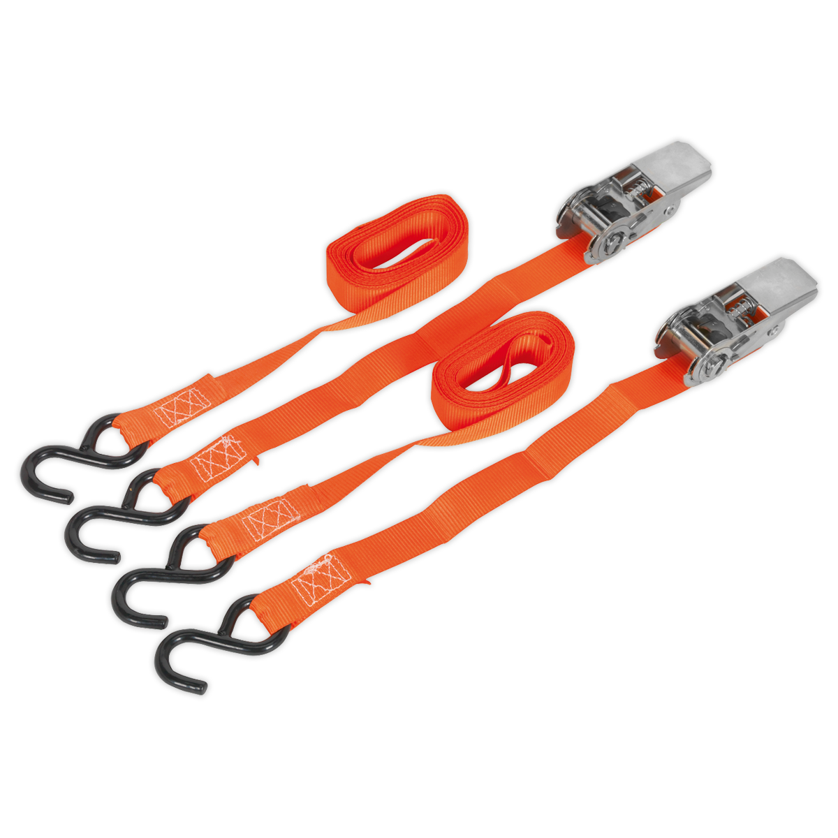 Ratchet Straps Polyester Webbing with S-Hooks 25mm x 4m 500k