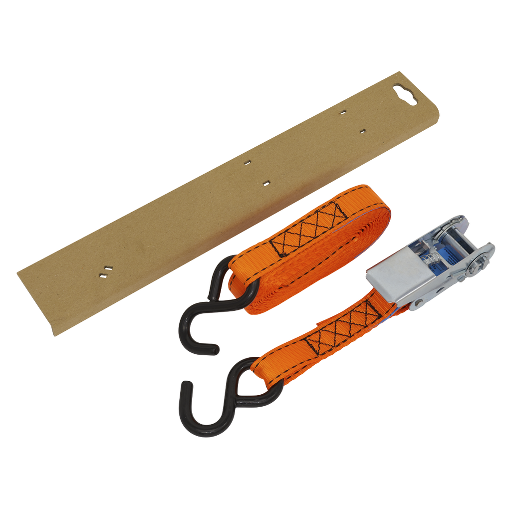 Ratchet Strap Polyester Webbing S-Hook with Corner Protector