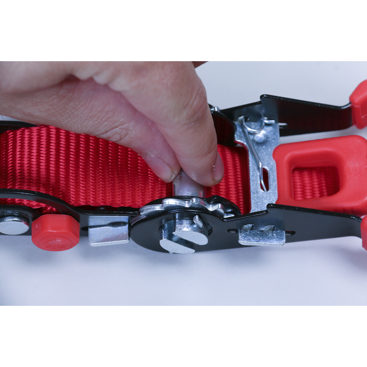 Slide Ratchet Strap Polyester Webbing with S-Hooks 32mm x 3m