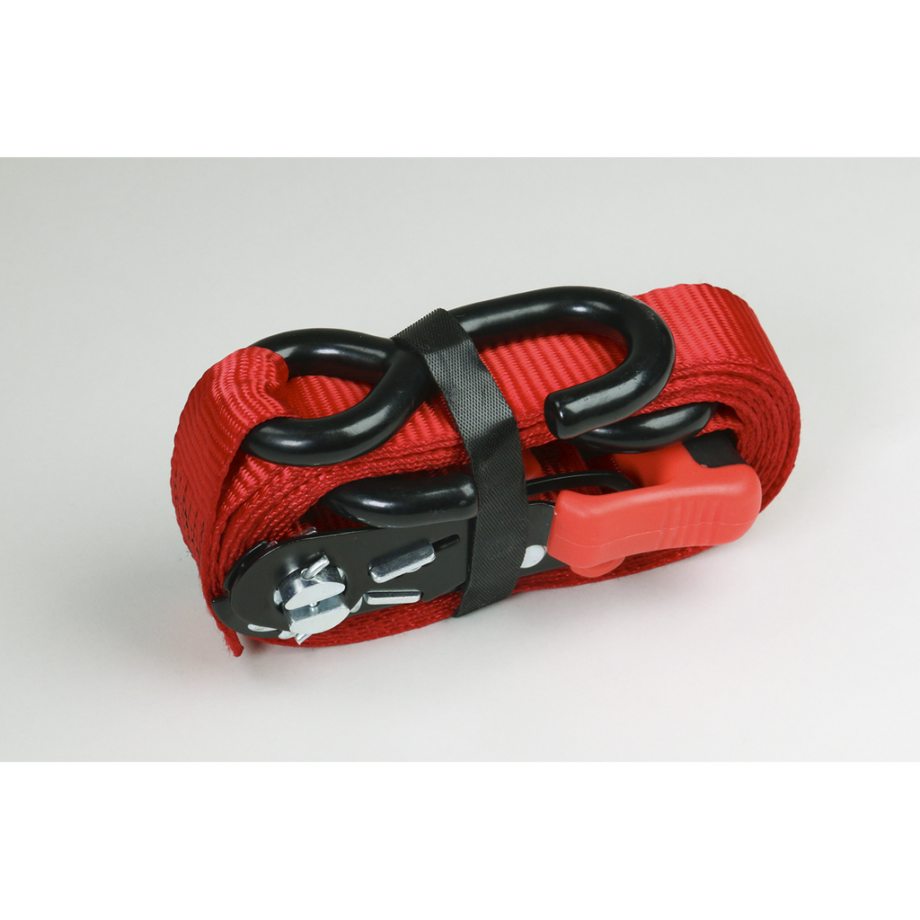 Slide Ratchet Strap Polyester Webbing with S-Hooks 32mm x 3m