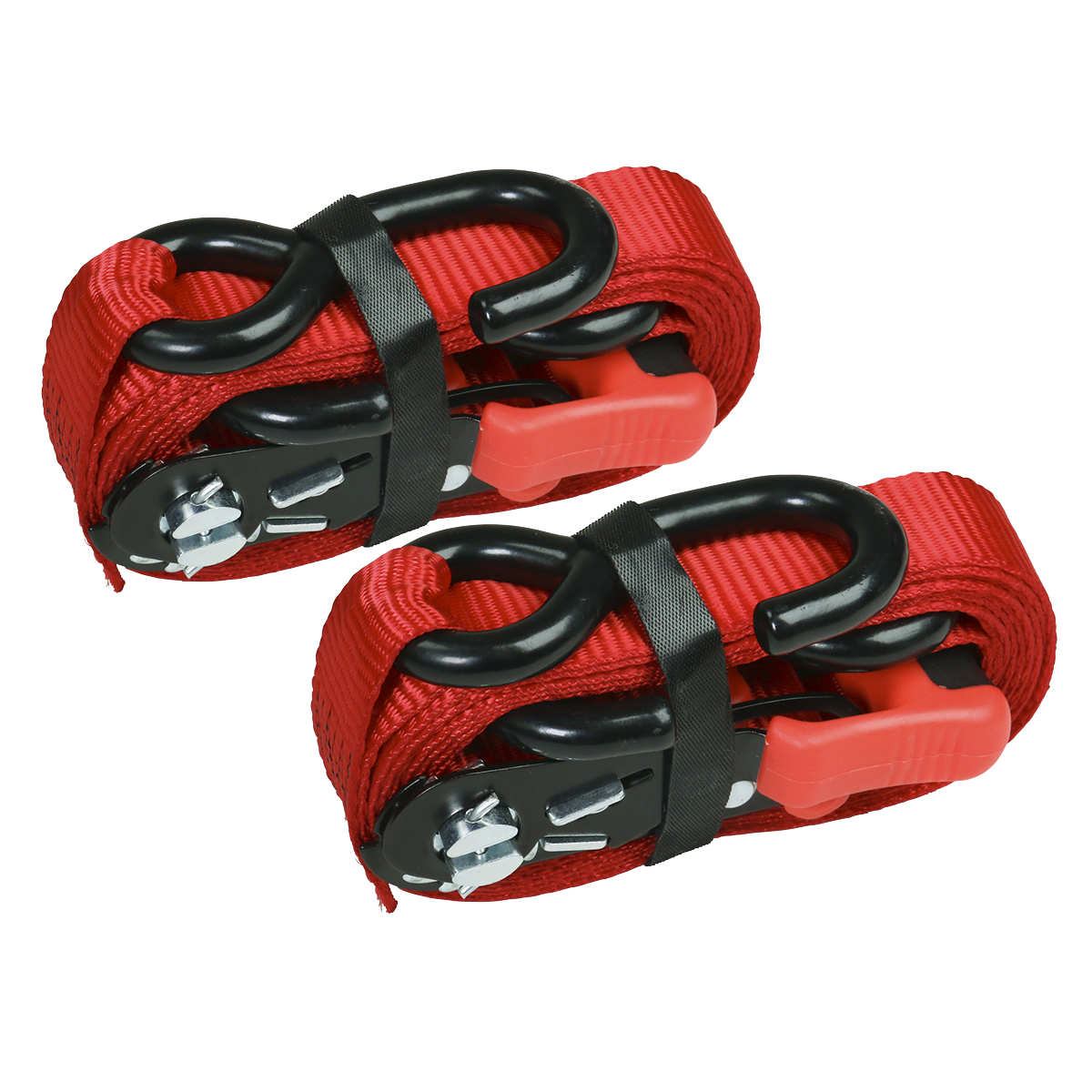Slide Ratchet Strap Polyester Webbing with S-Hooks 32mm x 3m