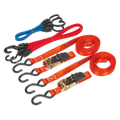 Ratchet Strap & Bungee Cord Set 6pc