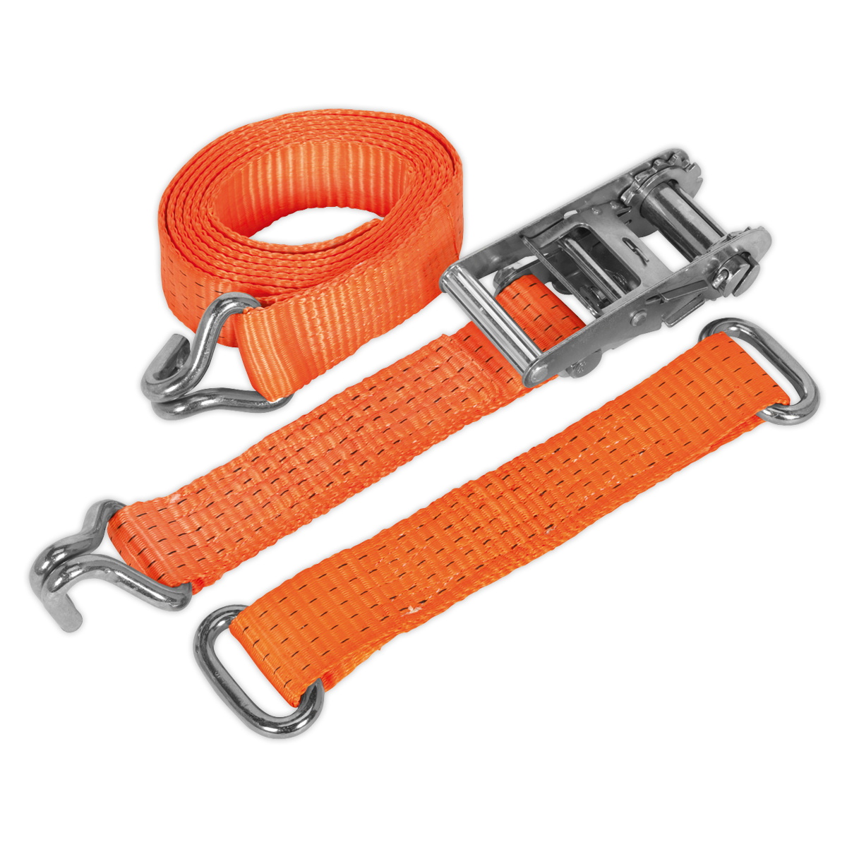 Steel Wheel Car Transporter Ratchet Strap 50mm x 3m 4500kg Breaking Strength