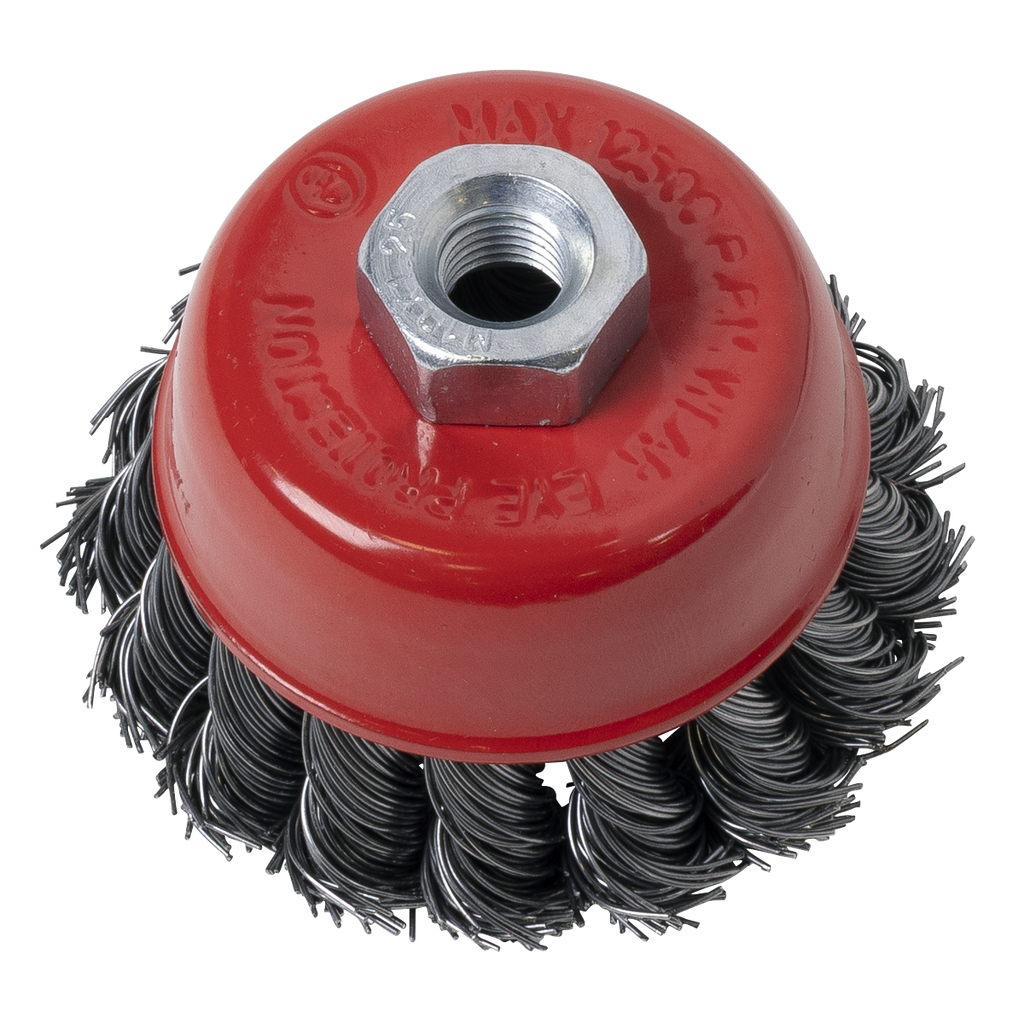 65mm Twist Knot Wire Cup Brush M10 x 1.25mm