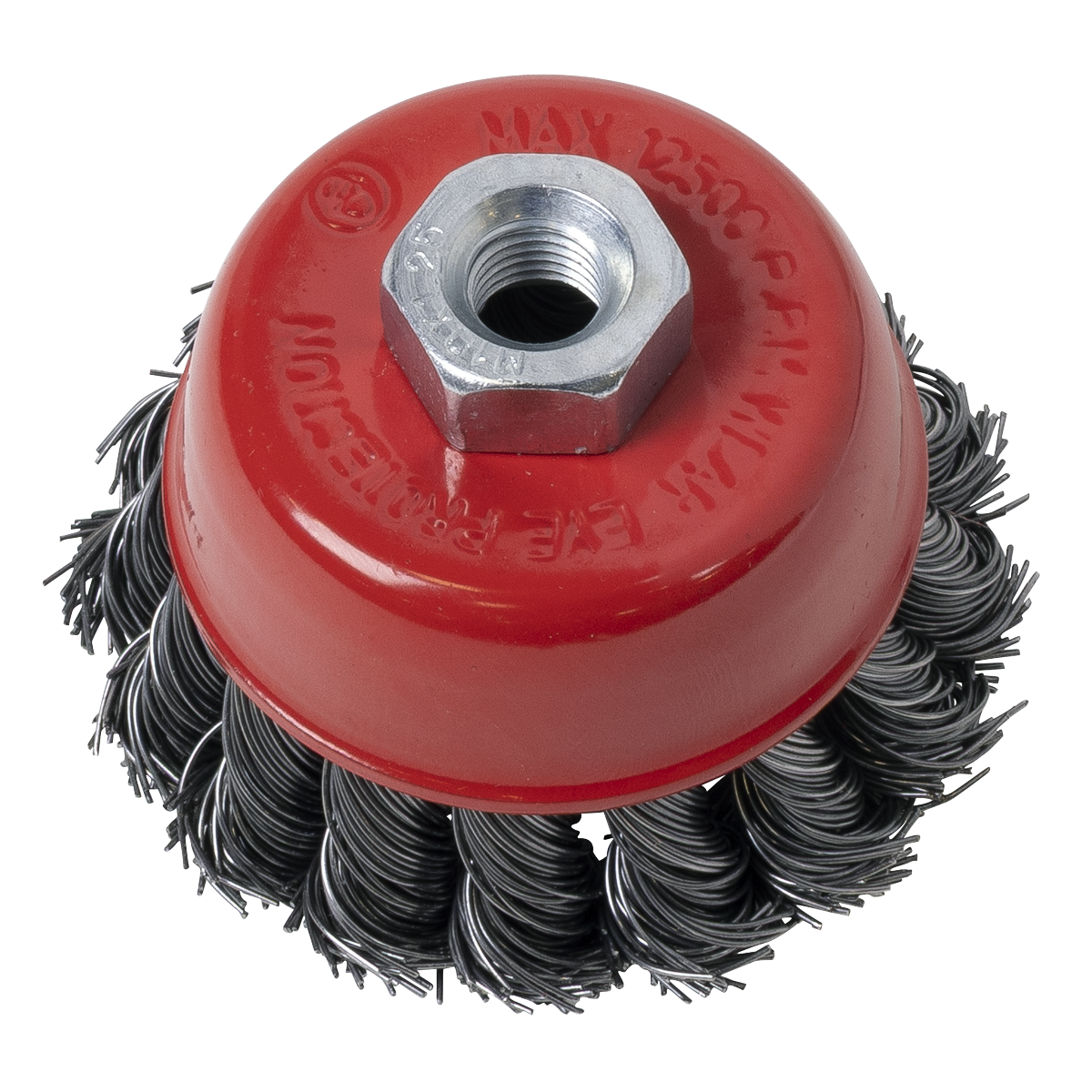 65mm Twist Knot Wire Cup Brush M10 x 1.25mm