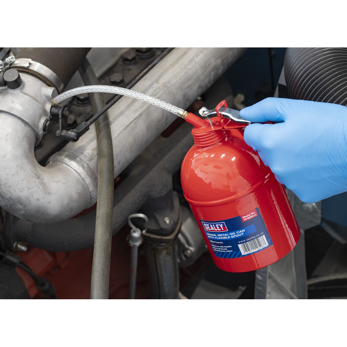 Metal Oil Can with Flexible Spout 1000ml