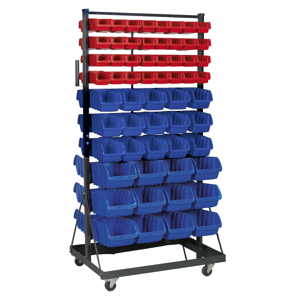 Mobile Bin Storage System with 118 Bins