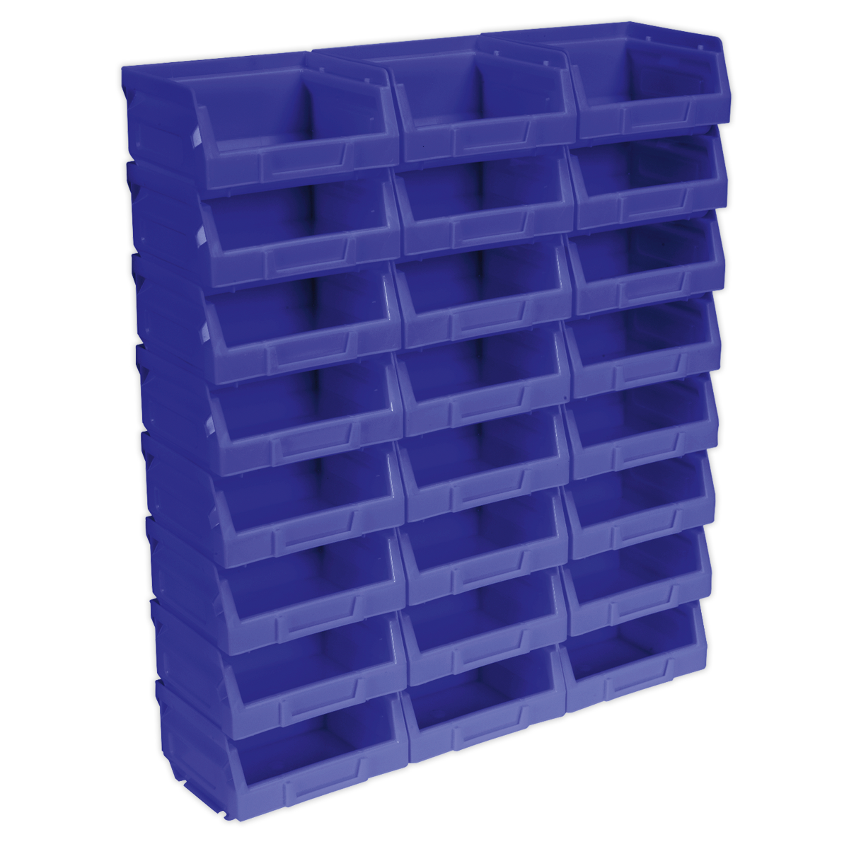 Plastic Storage Bin 105 x 85 x 55mm, Blue - Pack of 24