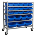 Mobile Bin Storage System with 22 Bins