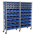 Mobile Bin Storage System with 72 Bins