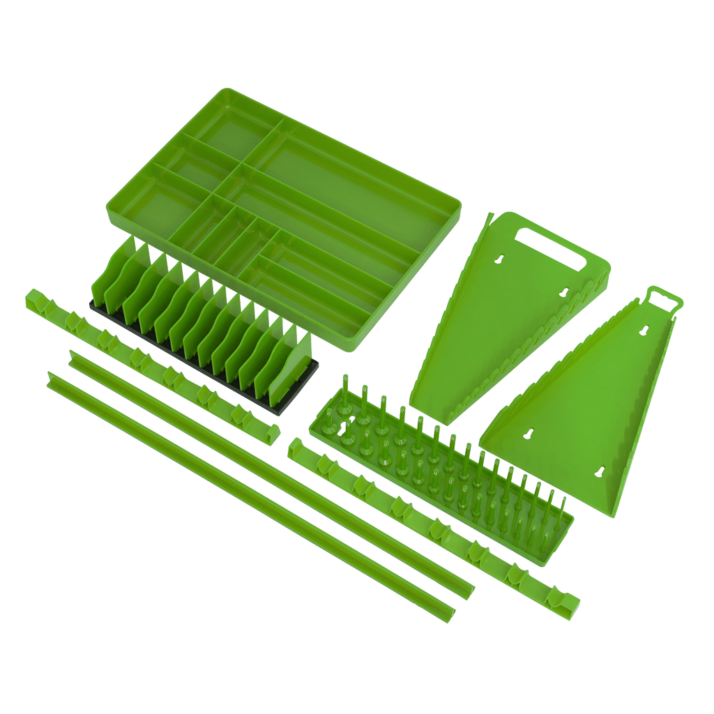 Premier Tool Storage Organiser Set, 9pc, Hi-Vis Green (TSK01HV)