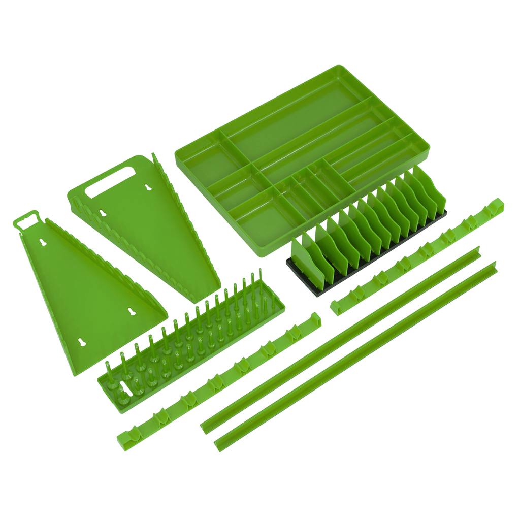 Premier Tool Storage Organiser Set, 9pc, Hi-Vis Green (TSK01HV)