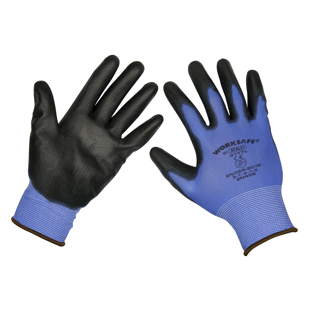 Worksafe® Lightweight Precision Grip Gloves, Large - Pack of 6 Pairs