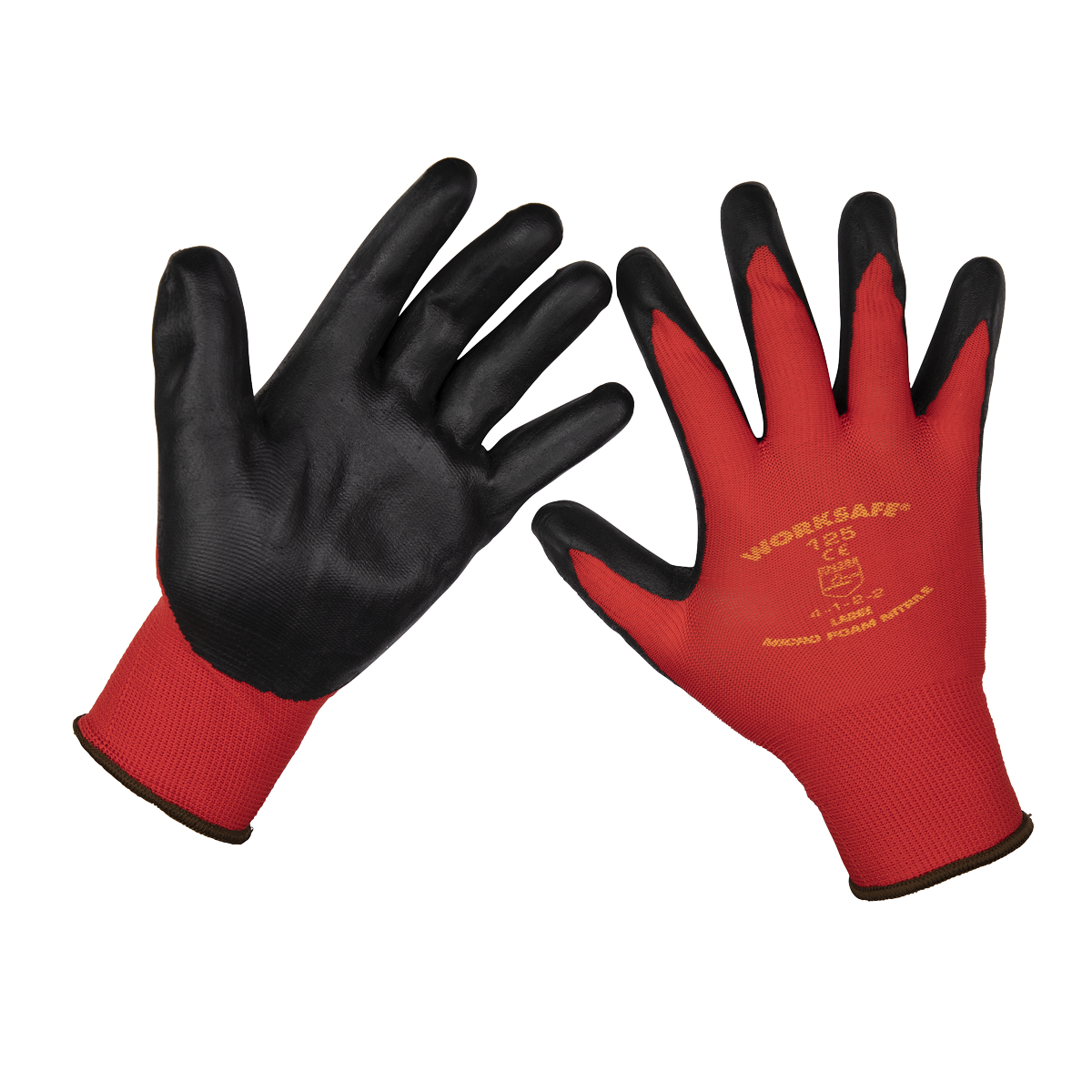 Worksafe® Nitrile Foam Gloves, Large - Pack of 6 Pairs