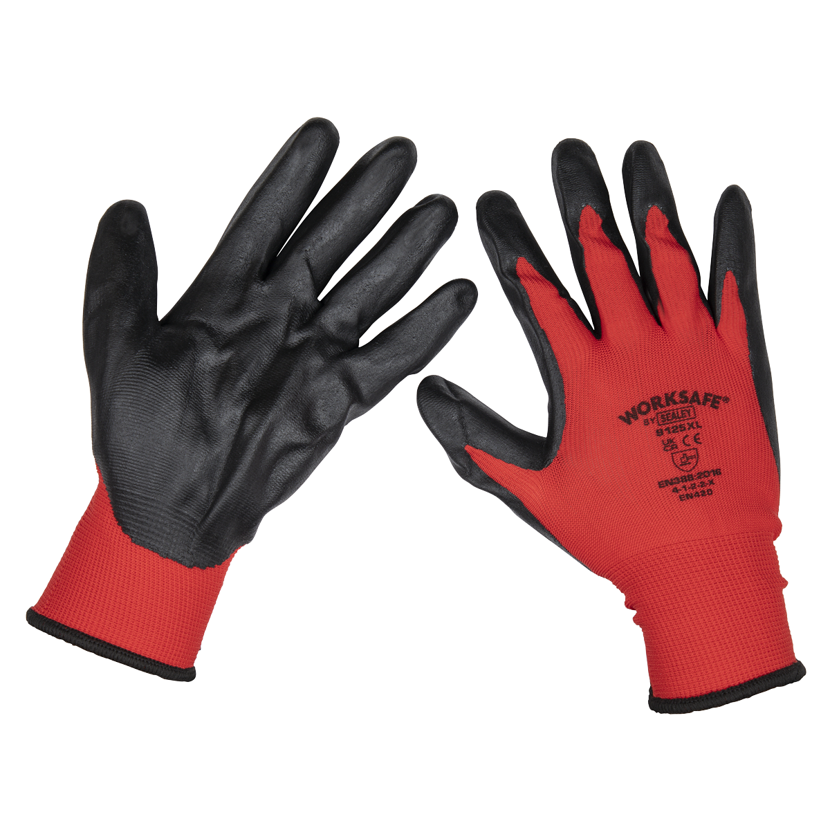Worksafe® Nitrile Palm Gloves, X-Large - Pack of 6 Pairs