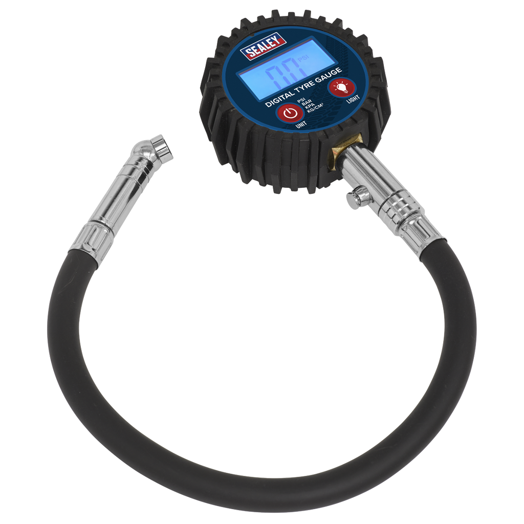 Digital Tyre Pressure Gauge with Push-On Connector