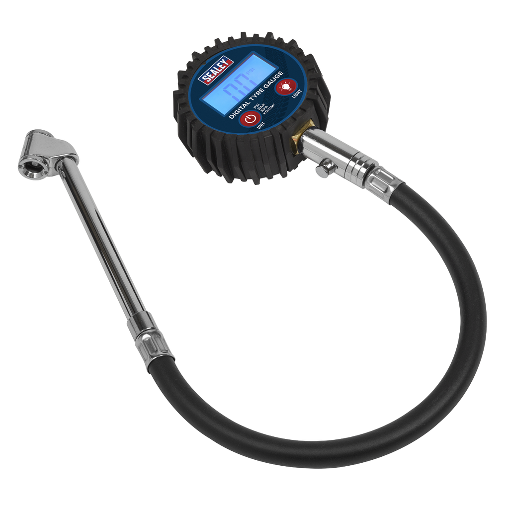 Digital Tyre Pressure Gauge with Twin Push-On Connector