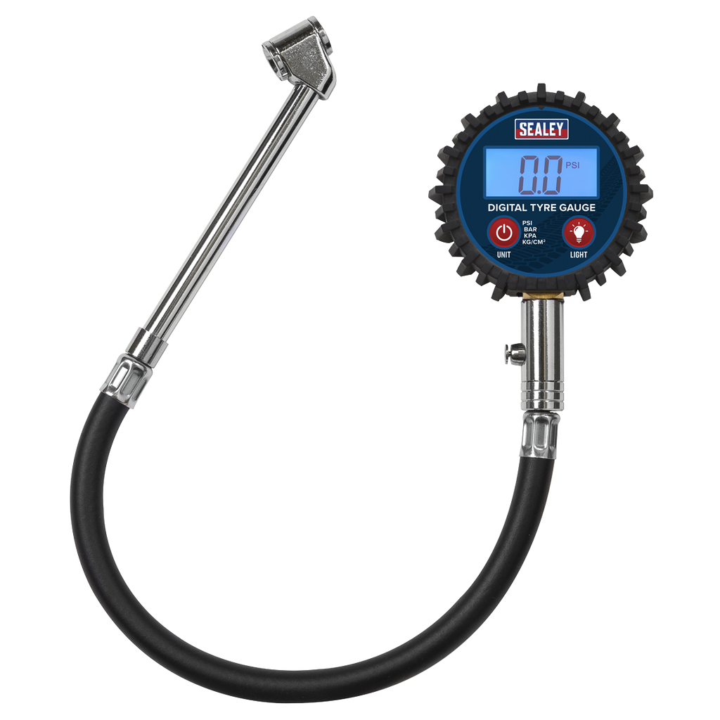Digital Tyre Pressure Gauge with Twin Push-On Connector