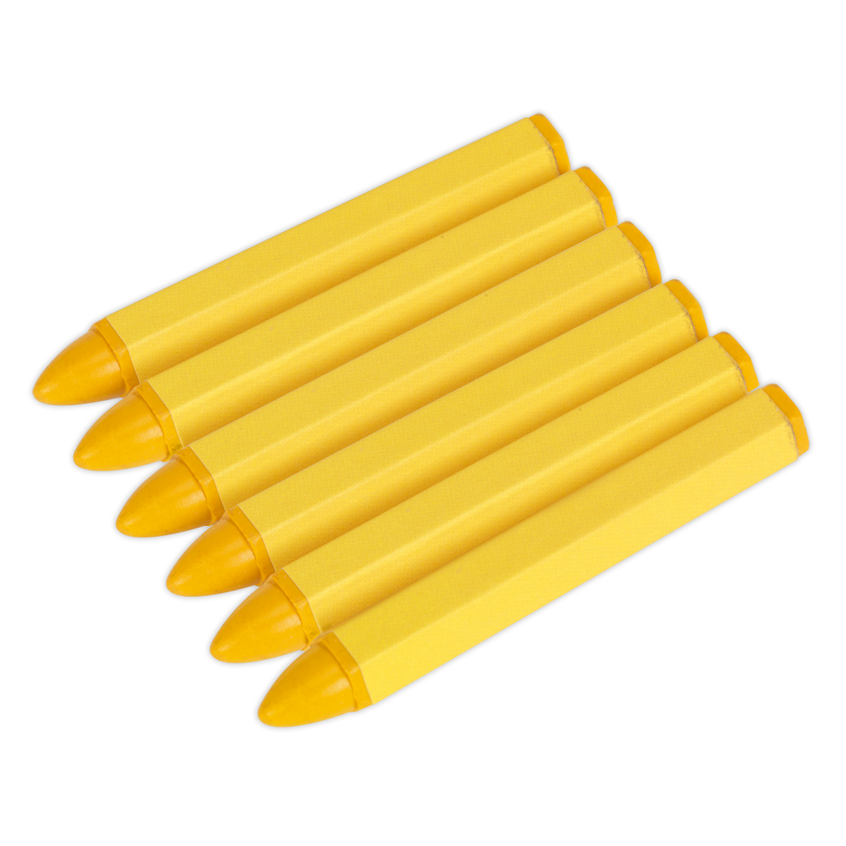 Tyre Marking Crayon, Yellow - Pack of 6