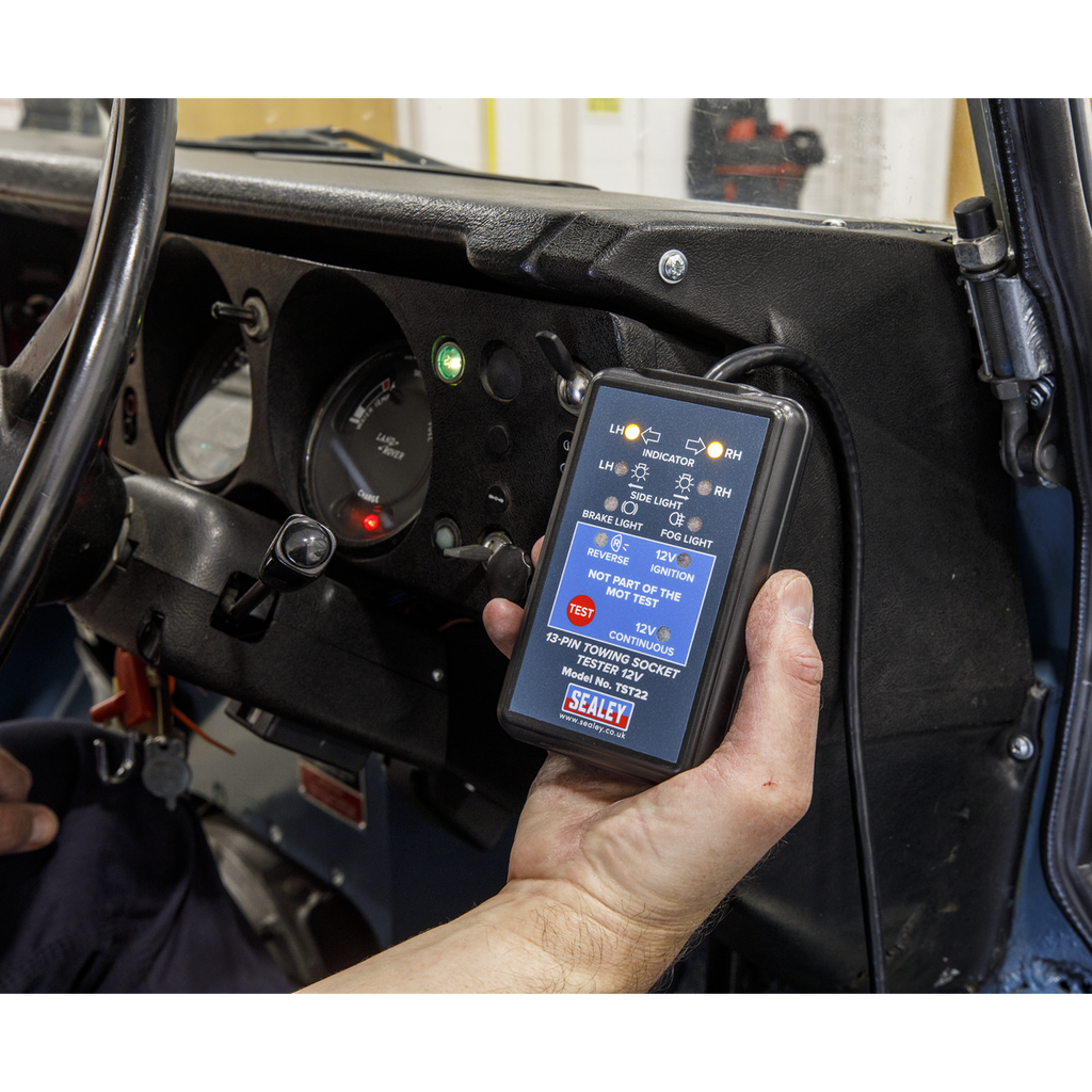 Towing Socket Tester 13-Pin 12V - DVSA Approved