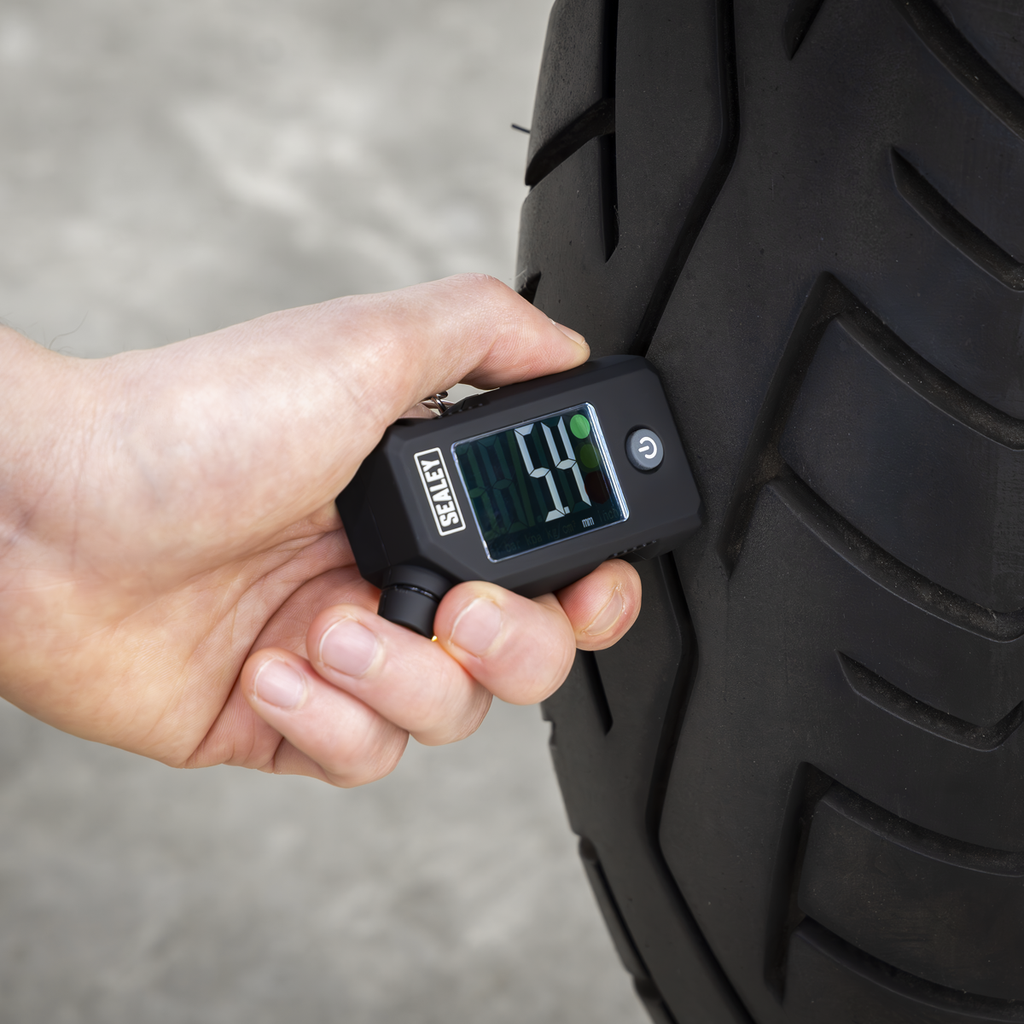 Digital Tyre Pressure & Tread Depth Gauge with LED