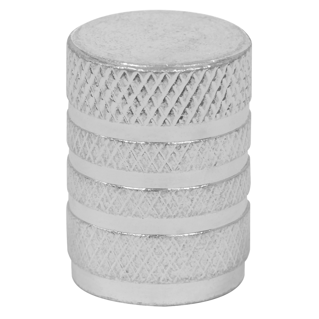 Aluminium Valve Cap 4pc - Silver Anodised