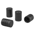 Aluminium Valve Cap 4pc - Black Anodised