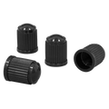 Plastic Valve Caps 4pc - Black