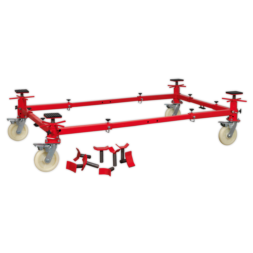 Adjustable 4-Post Vehicle Moving Dolly 900kg Capacity