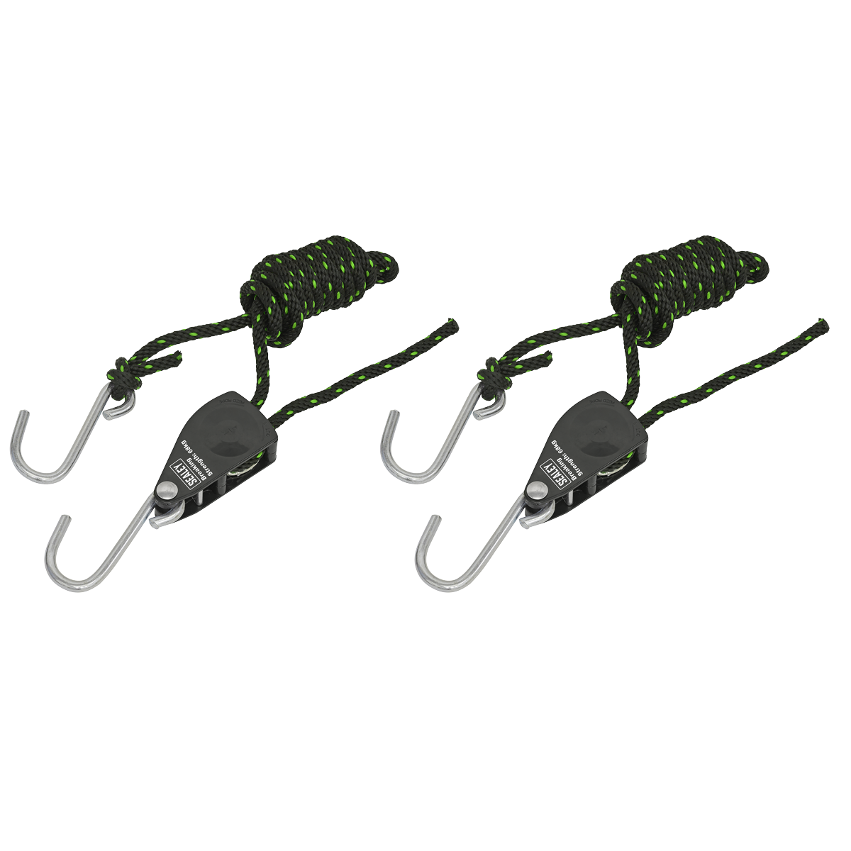 Ratchet Parts Hanger/Tie Down with S-Shaped Hooks 2m - Pack