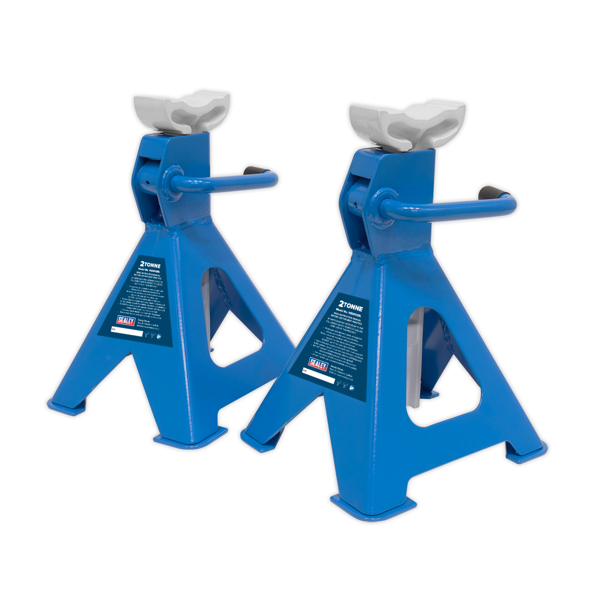 Ratchet Type Axle Stands, 2 Tonne Capacity per Stand, Blue (VS2002BL)
